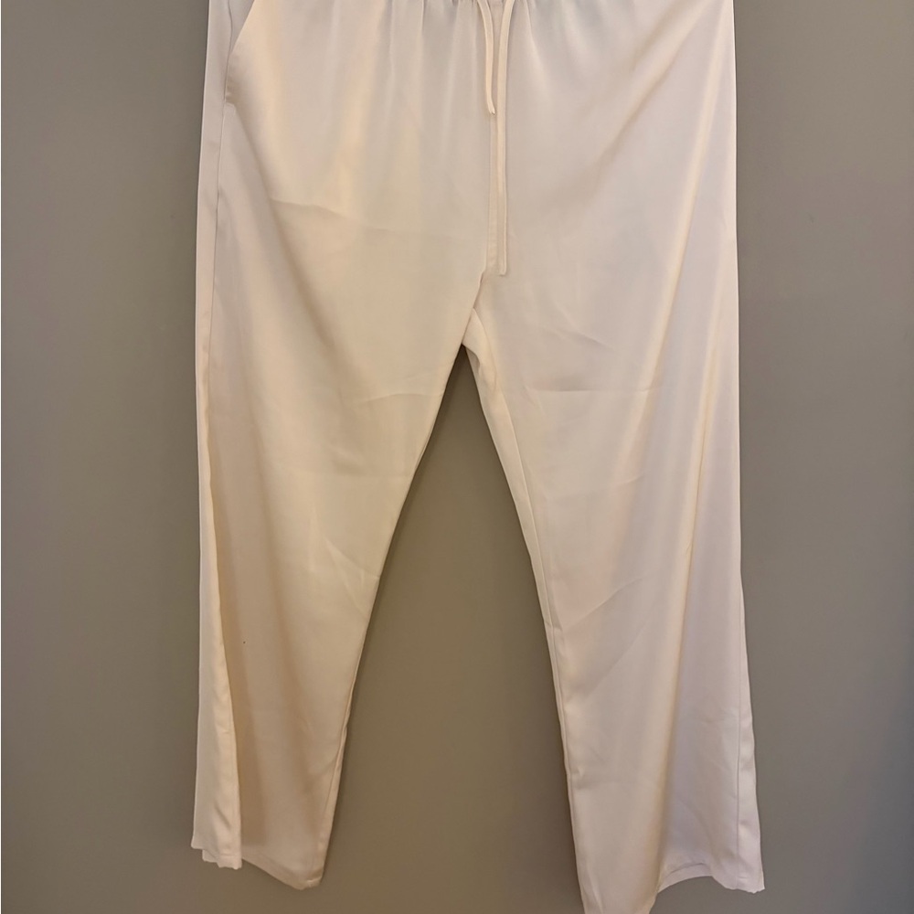 Brandy Melville Cream Silk pants